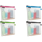 LEITZ Kosmetiktasche WOW Traveller, transparent/schwarz zur Aufbewahrung & Transport, wasserabweisende & - 1 Stück (4014-00-95)