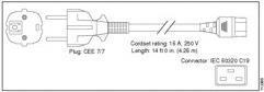 Cisco Stromkabel IEC 60320 C19 zu CEE 7/7 (M) (CAB-AC-2500W-EU=)