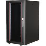 ROLINE 19 Zoll Netzwerkschrank Basic 22 600x800 BxT Glastür schwarz (26.21.0201)