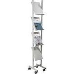 helit Prospektregal grau DIN A4 4 Fächer (H6813399) (geöffnet)