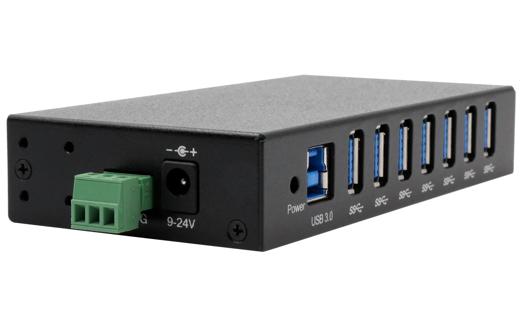 Exsys EX-11237HMS 7-Port USB 3.2 Gen 1 Metall-Hub Schwarz