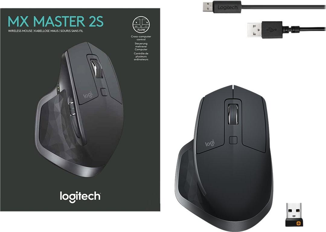 Logitech MX Master 2S Bluetooth Edition Kabellose Maus Graphite