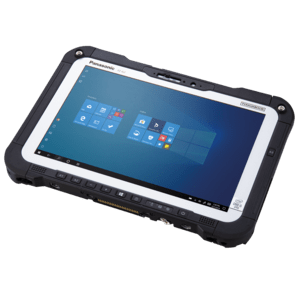 Panasonic TOUGHBOOK G2, 25,7cm (10,1''), GPS, Digitizer, USB, USB-C, BT, Ethernet, WLAN, 5G, Intel Core i5, SSD, Win. 10 Pro Tablet PC, Bildschirmdiagonale: 25,7cm (10,1''), Touchscreen, kapazitiv, Multi Touch, 1920x1200 Pixel, GPS, Kamera (8MP), Webcam (2MP), Digitizer, Helligkeit 1000cd, USB, USB-C, Bluetooth, Ethernet, WLAN (Wi-Fi 6), 5G, Intel Core i5, 1,7GHz, RAM: 16GB, SSD: 512GB, Win, 10 Professional, inkl.: Netzteil, Netzkabel, Akku, 4300mAh, IP65, MIL-STD 810H (FZ-G2AZ021ME)
