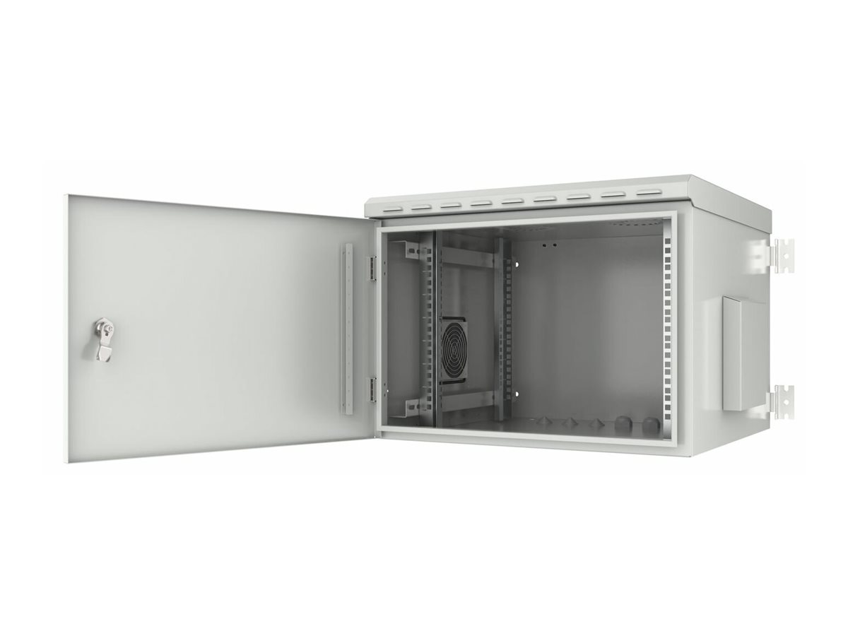 Lanview by Logon Netzwerkschrank 7U 60 x 60 cm Wandmontage IP55 Weiß