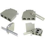 LogiLink LWL Hutschienen Spleißbox für LC- oder SC-Kupplung für 6x SC-D-/LC-Q-Kupplung oder 8x LC-D-/SC-S-Kupplung, - 1 Stück (FB5000)