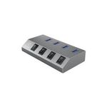 IB-Hub1405 4Port USB 3.0 Hub+ Ladestation BC 1.2 Datenuebertragung bis zu 5 Gbit/s (60153)