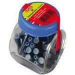 herlitz Tintenpatronen im Glas, königsblau, Inhalt: 50 Stück löschbar, Patronen mit Kugelverschluss, Glas mit (10314847)