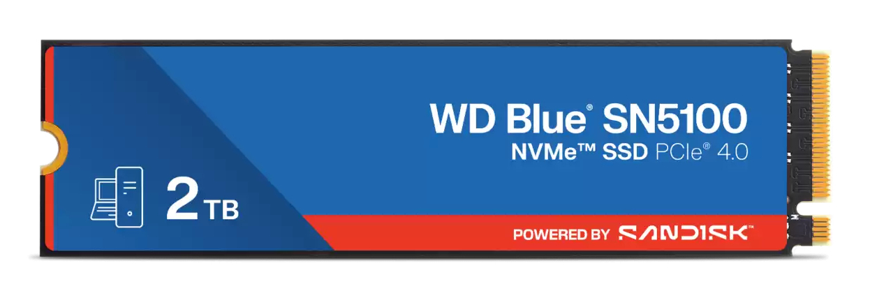 WD Blue SN5100 SSD 2 TB M.2 2280 PCIe 4.0 NVMe