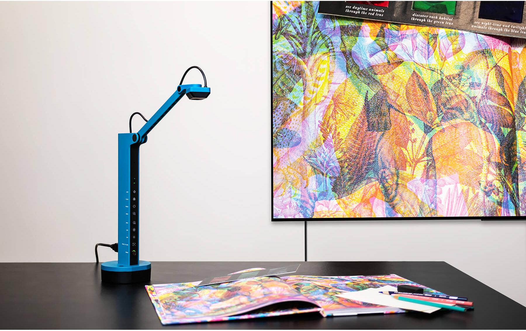 IPEVO VZ-X Dokumentenkamera 8 MP HDMI USB Typ-C WLAN Blau
