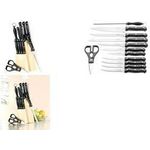 Esmeyer Messerblock "ORION", 12-teilig, Block aus Pinienholz Klingen aus Spezialstahl, schwarze ABS-Griffe (291-081)