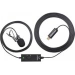 Walimex Mantona Lavalier Mikrofon kompatibel mit GoPro 11 10 9 8 7 6, Lavalier-Kondensator Mikrofon, 2,8 m, Mini USB Stecker (1021150)