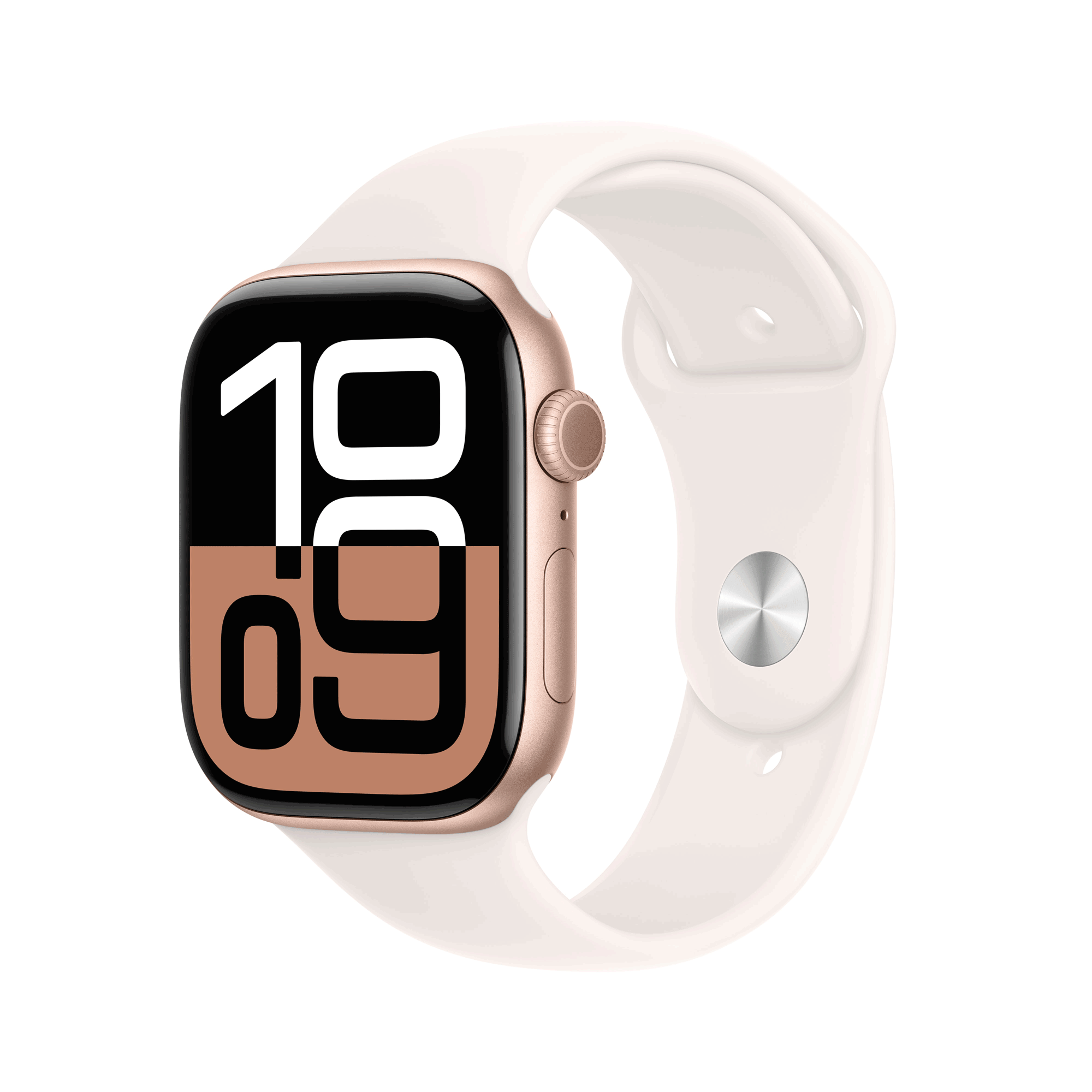 Apple Watch Series 10 GPS Cellular 46mm Rose Gold Aluminium Case mit Light Blush Sport Band M L MWY73QF A