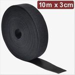 Quadrios 24CA308 Klettband zum Bündeln Haft- und Flauschteil L x B 10 m 3 cm Schwarz 10 (24CA308)