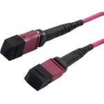 LWL-MTP-Female Patchkabel OM4 LowLoss(ELite), 12 Faser, Typ B crossed, erika-violett, 5m, Synergy 21 (S216789)