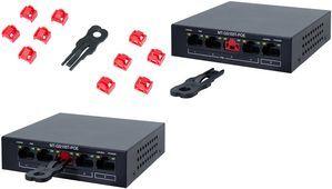 LogiLink RJ45 Sicherheitsschloss-Set Schlüssel mit 10 RJ45 Aufsätzen, effektiver Schutz für RJ45 - 1 Stück (MP0086)