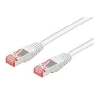 Wentronic Goobay CAT 6 Patchkabel, S/FTP (PiMF), Weiß, 0.5 m - LSZH halogenfrei, Kupfer (93501)