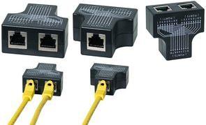 LogiLink RJ45 Anschlussverdoppler, 1:1 parallel geschaltet 1 x RJ45 Kupplung (MP0138)