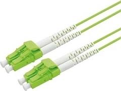 Newlink 1m LC-LC lime green OM5 fibre optic cables are constructed with 50my core and 125my cladding. The OM5 range offer a higher bandwidth and greater distance over OM3 & OM4 cables with lime green Low Smoke Zero Halogen jacket (FB5M-LCLC-010D)