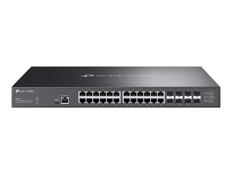 TP-Link Omada SX3832 V1.6 L2+ Managed Switch 24 x 10GBASE-T 8 x 10GE SFP+ Schwarz