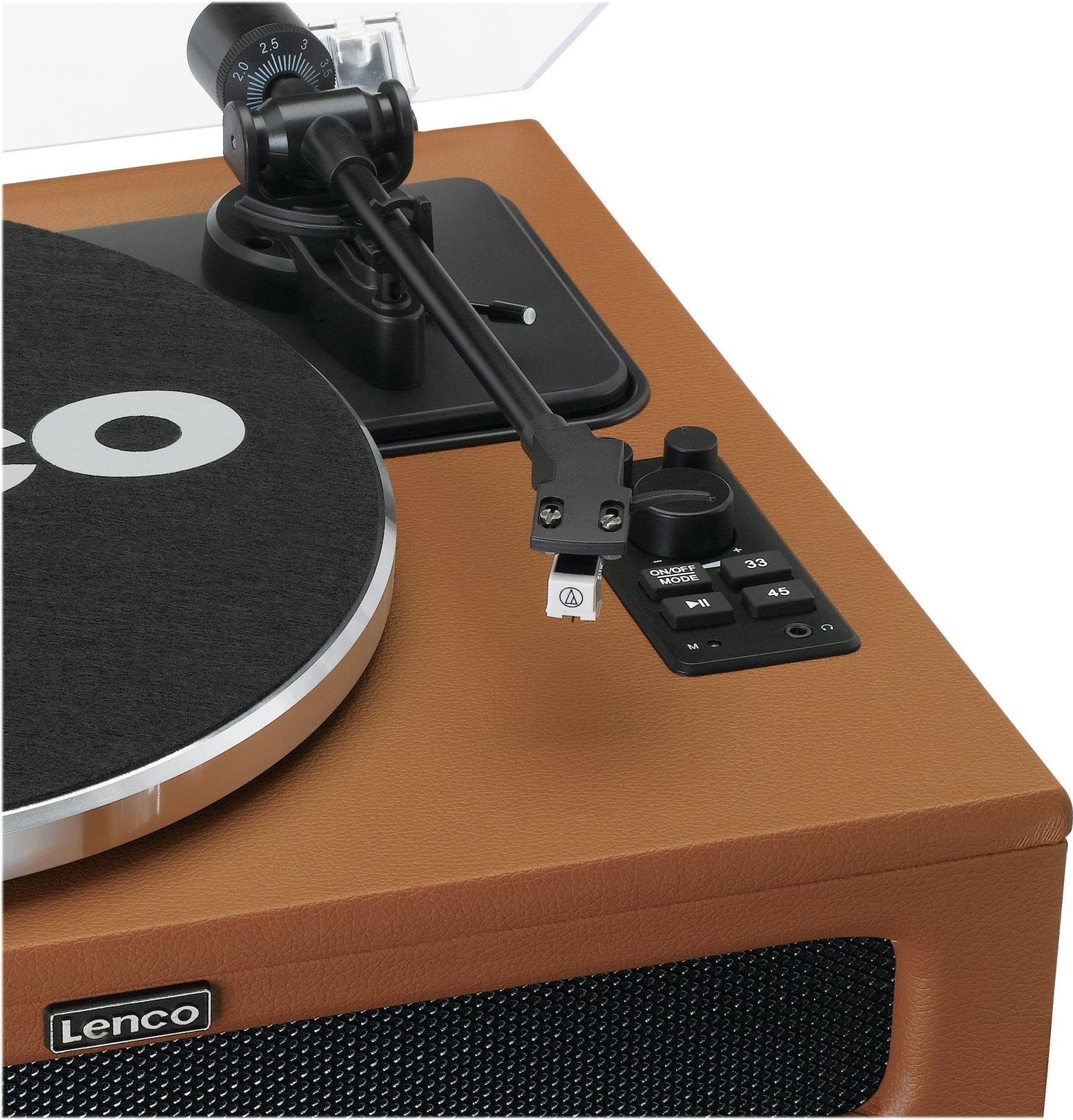 Lenco LS-430 Plattenspieler Riemenantrieb Bluetooth 40 W RMS Braun