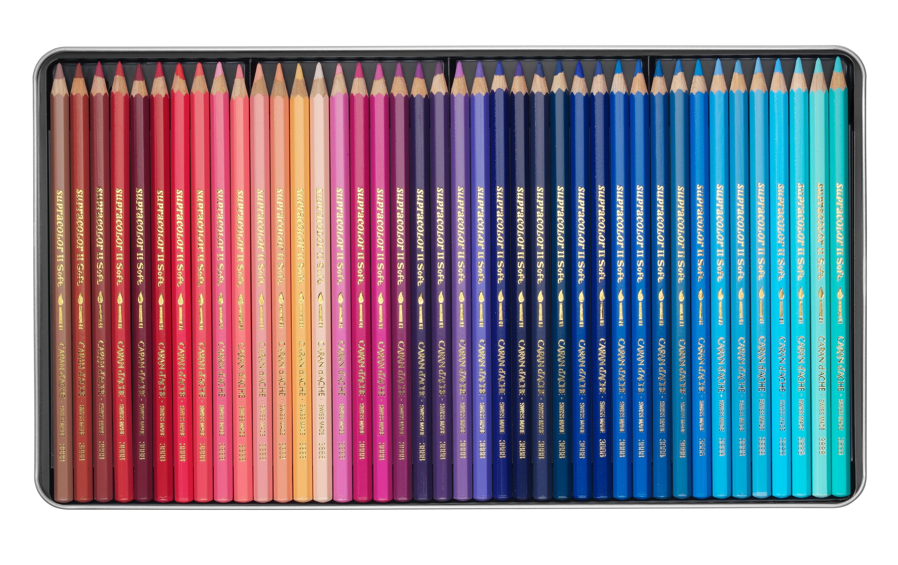 Caran d'Ache SUPRACOLOR Soft Aquarelle Buntstifte, 120er Metalletui