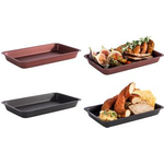 APS Tablett LEVANTE (B)265 x (T)160 mm, grauschwarz aus Edelstahl, stapelbar, 0,70 Liter, Höhe: 30 mm - 1 Stück (40713)