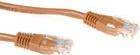 ACT Brown 1.5 meter U/UTP CAT6 patch cable with RJ45 connectors. Cat6 u/utp brown 1.50m (IB1651)