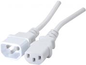 Kaltgeräte-Verlängerungskabel, IEC C13 , weiß , 0,6 m (EXC808078)