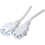 Kaltgeräte-Verlängerungskabel, IEC C13 , weiß , 0,6 m (EXC808078)