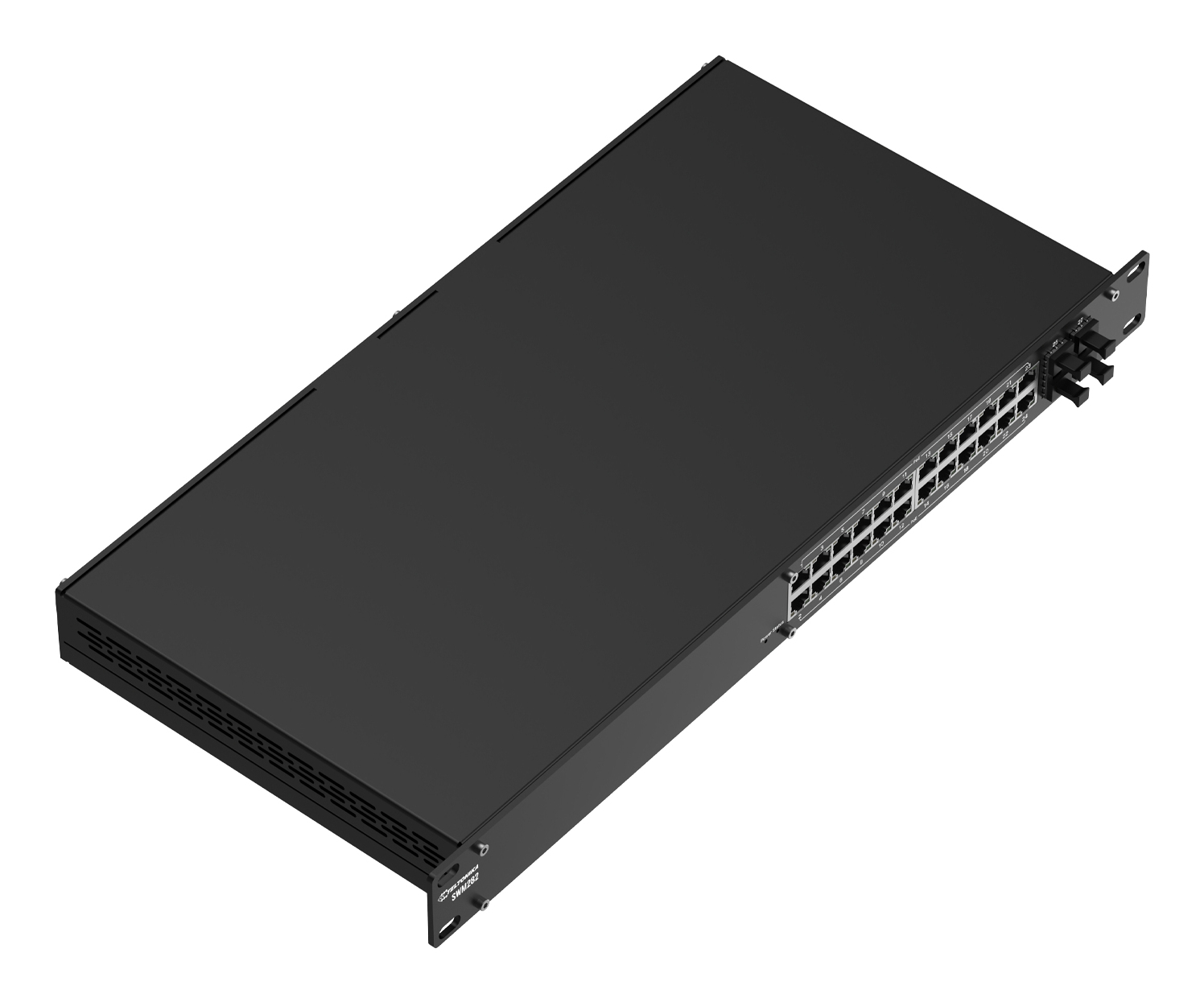 Teltonika SWM282 L2+ Managed Switch, 24x Gigabit PoE+, 4x SFP, Schwarz