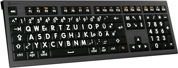 Logickeyboard LKB-LPWB-A2M-DE Tastatur USB QWERTZ Deutsch Schwarz (LKB-LPWB-A2M-DE)