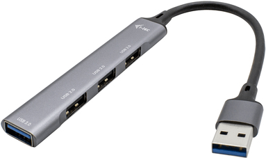 I-TEC USB 3.0 Metal HUB 1x USB 3.0 3x USB 2.0 ohne Netzteil (U3HUBMETALMINI4)