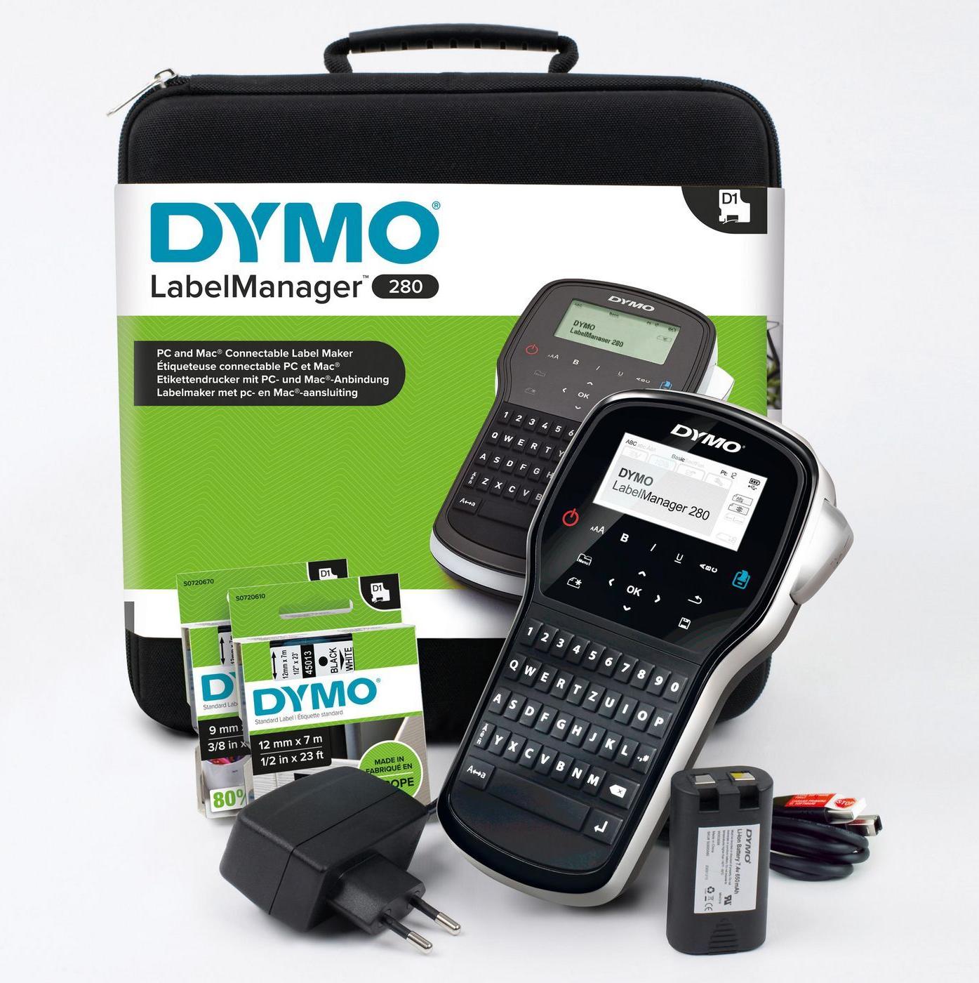 DYMO LabelMANAGER 280 Etikettendrucker 180 dpi Schwarz, Silber