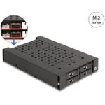 Delock 3.5" Wechselrahmen für 4x M.2 NVMe SSD mit Slim SAS SFF-8654 Anschluss (47072)