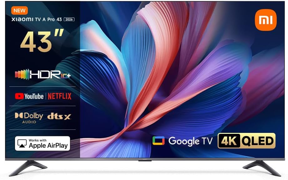 Xiaomi A Pro 43 Zoll 4K UHD QLED Smart TV Google TV DVB-T2/C/S2 Schwarz