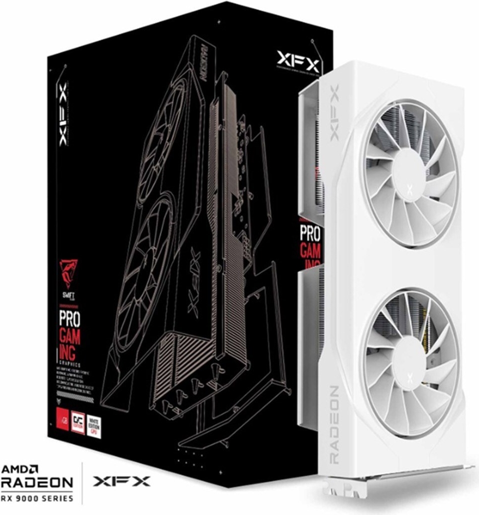 XFX VGA 8GB RADEON RX9060XT SWIFT DF OC WHITE Gaming 2xDP/1xHDMI Swift Radeon RX 9060XT OC WHITE Gaming Edition 8GB (RX-96TSW8GWQ)