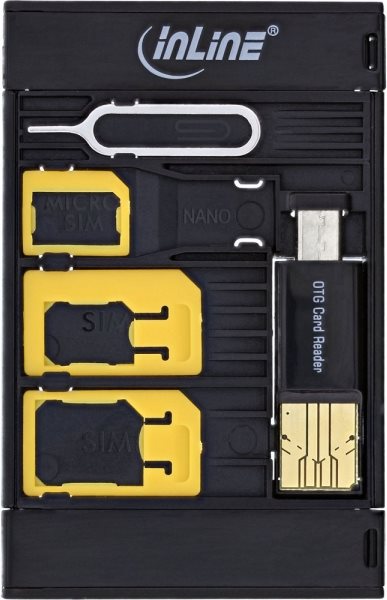 InLine SIM-BOX Adapterkit für SIM-Karte für Handy, Tablet (35091)