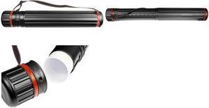 kangaro Zeichnungsrohr, PP, Durchmesser: 125 mm, schwarz Ziehröhre ausziehbar von 770 bis 1.320 mm, mit - 1 Stück (K-830202)