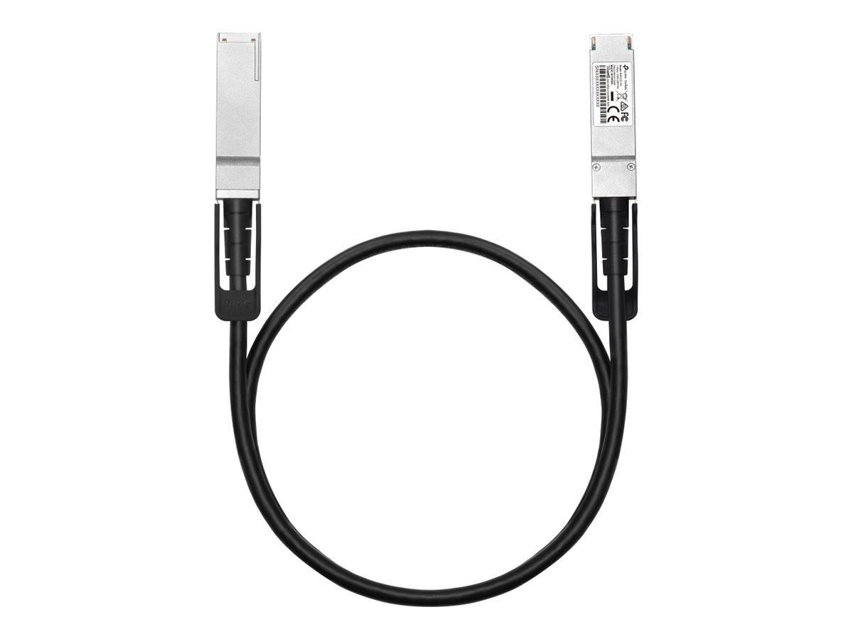 TP-Link Omada SM9220-1M V1 100GBase QSFP28 DAC Kabel 1 m Twinaxial Schwarz