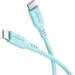 Goobay USB-C-Silikonkabel, 1,5 m, türkis (77744)