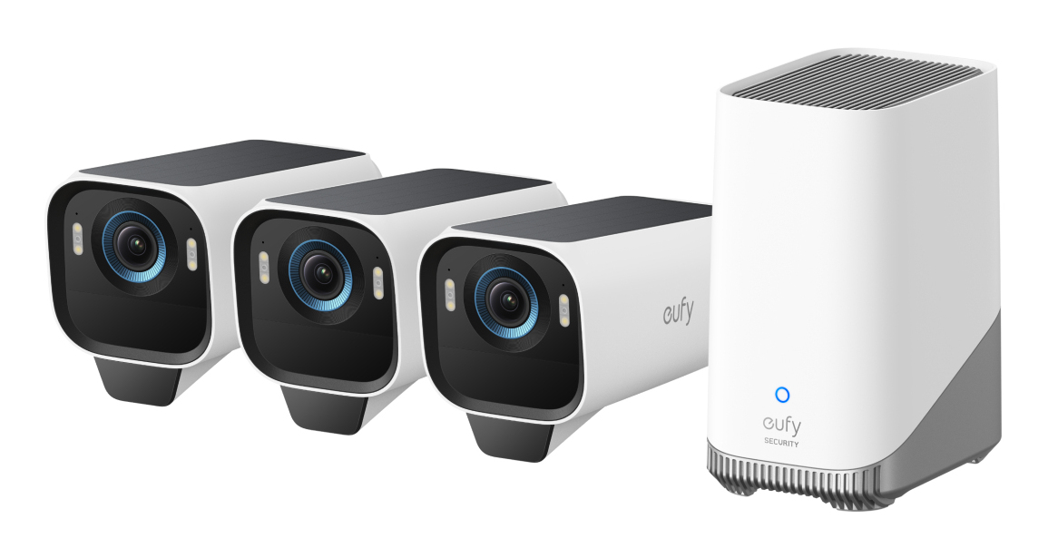 Eufy eufyCam S3 Pro 3+1 Sicherheitskamera Außenbereich 4K Weiß