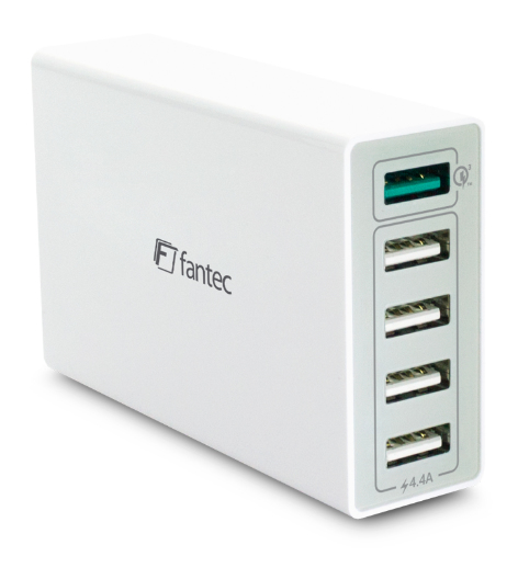 FANTEC QC3-A51 Netzteil 40 Watt Quick Charge 3.0 USB Weiß