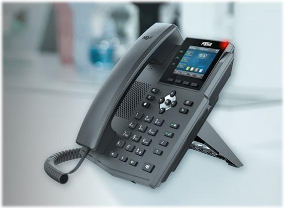 Fanvil X3U VoIP-Telefon 2,8" LCD 6 Leitungen PoE Schwarz