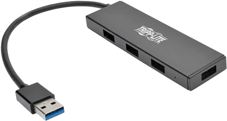 Tripp Lite 4-Port Portable Slim USB 3.0 Superspeed Hub w/ Built In Cable (U360-004-SLIM)