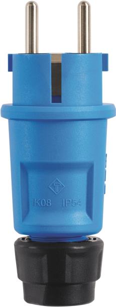 ABL Hightech Stecker SCHUKO 100000066 fr-be Elamid blau IP54 Typ 1520 10 (100000066)
