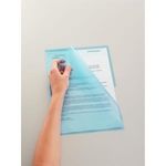 LEITZ Sichthülle Standard, A4, PP, genarbt, grün, 0,13 mm oben und seitlich offen, dokumentenecht, mit Daumenaus- (4000-00-55)