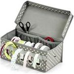 Zeller Geschenkband-Organizer grau/weiß 29.0 x 15.0 12.0 cm (14664)