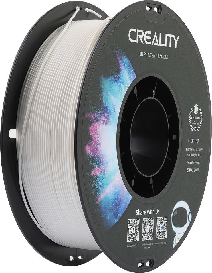 TPU-95A 1,75mm WHITE 1kg CREALITY CR 3D FILAMENT (3301040033)