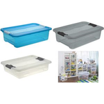 keeeper Aufbewahrungsbox "cornelia", 7 Liter, crystal-grey transparent, mit Deckel, Deckel mit Schiebeverschluss, - 1 Stück (1094482700000)