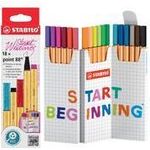 STABILO point 88 Fineliner farbsortiert 0,4 mm, 18 St. (8818/5)